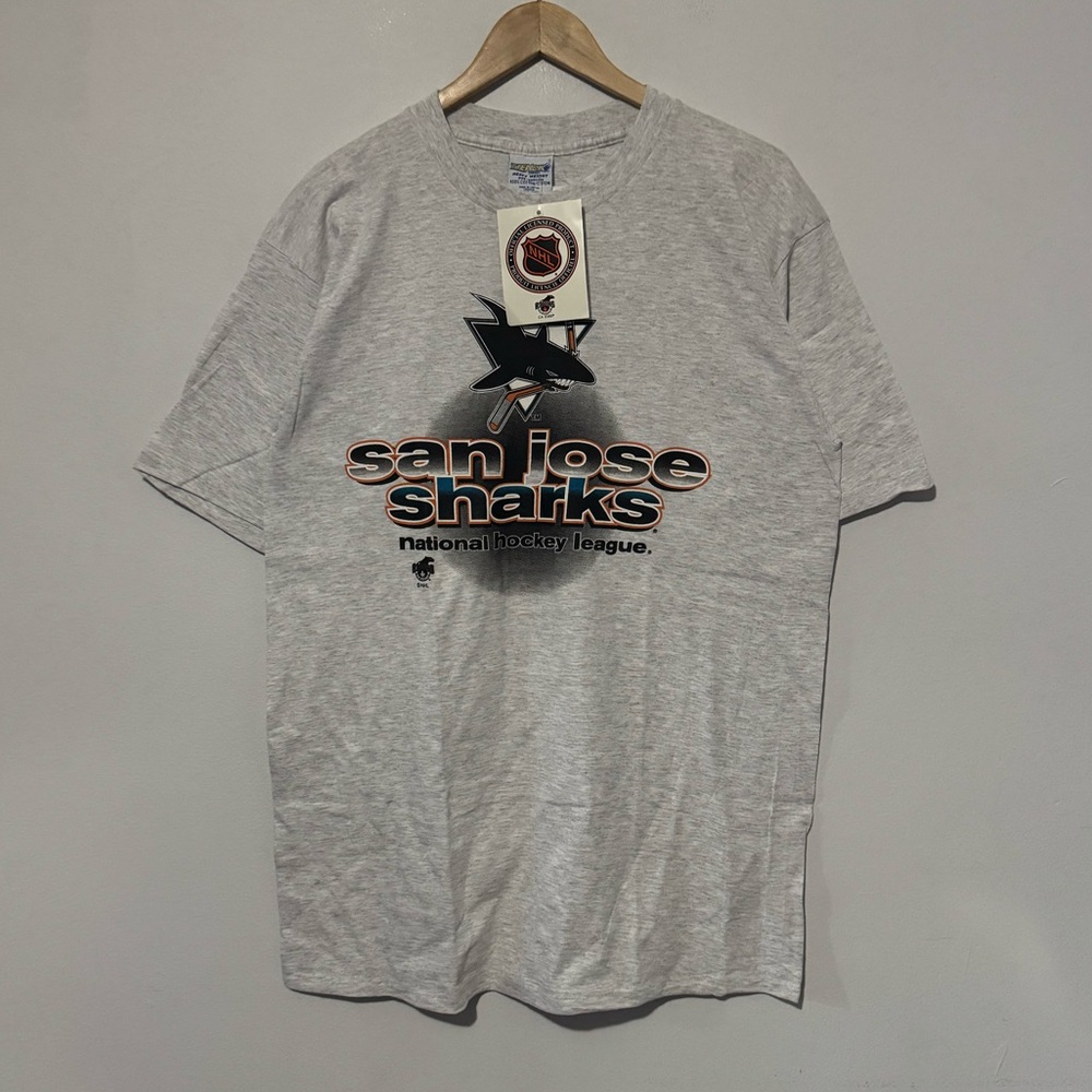 Vintage San Jose Sharks T-Shirt / Large / New / Trench / NHL